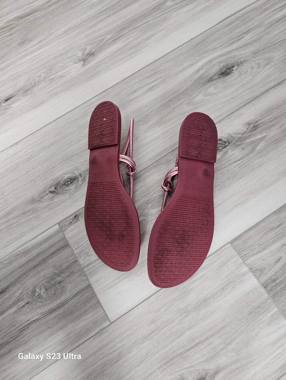 Havaianas Pink Braided Strap Flat Sandals Sz 11